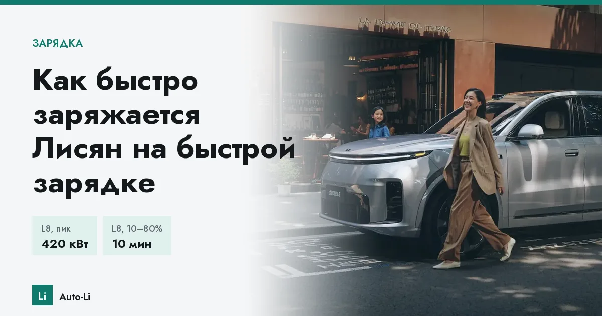 Как быстро заряжается Лисян на быстрой зарядке