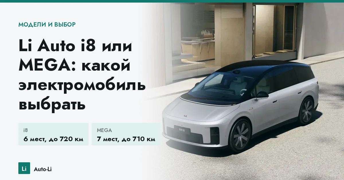 Li Auto i8 или MEGA: какой электромобиль выбрать
